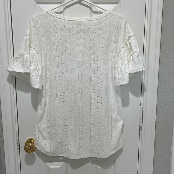 Bibi Bell Sleeved Eyelet Tee Shirt - Picture 2 of 5